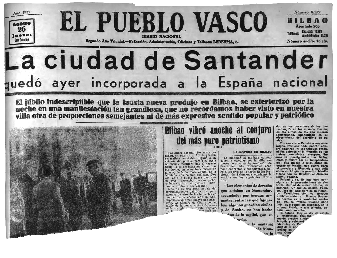 La caída de Santander